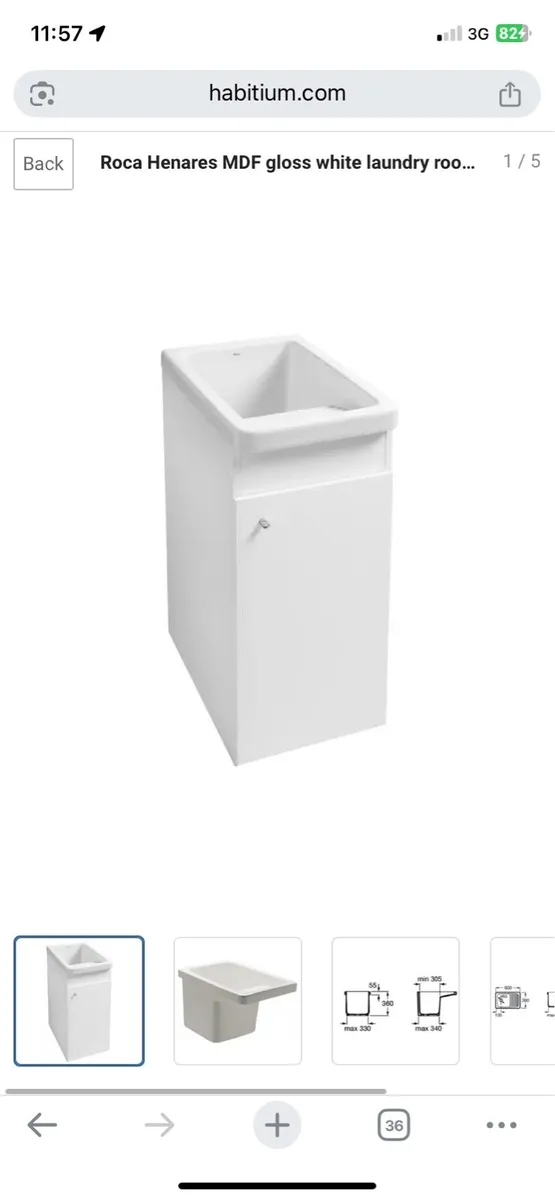Roca laundry sink & cabinet - Image 3