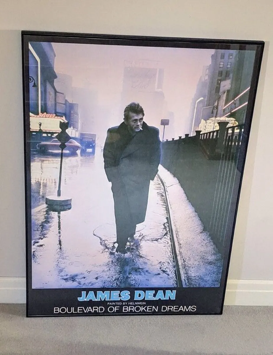 1987 James Dean Boulevard of Broken Dreams By Helwein Framed Print - Image 1