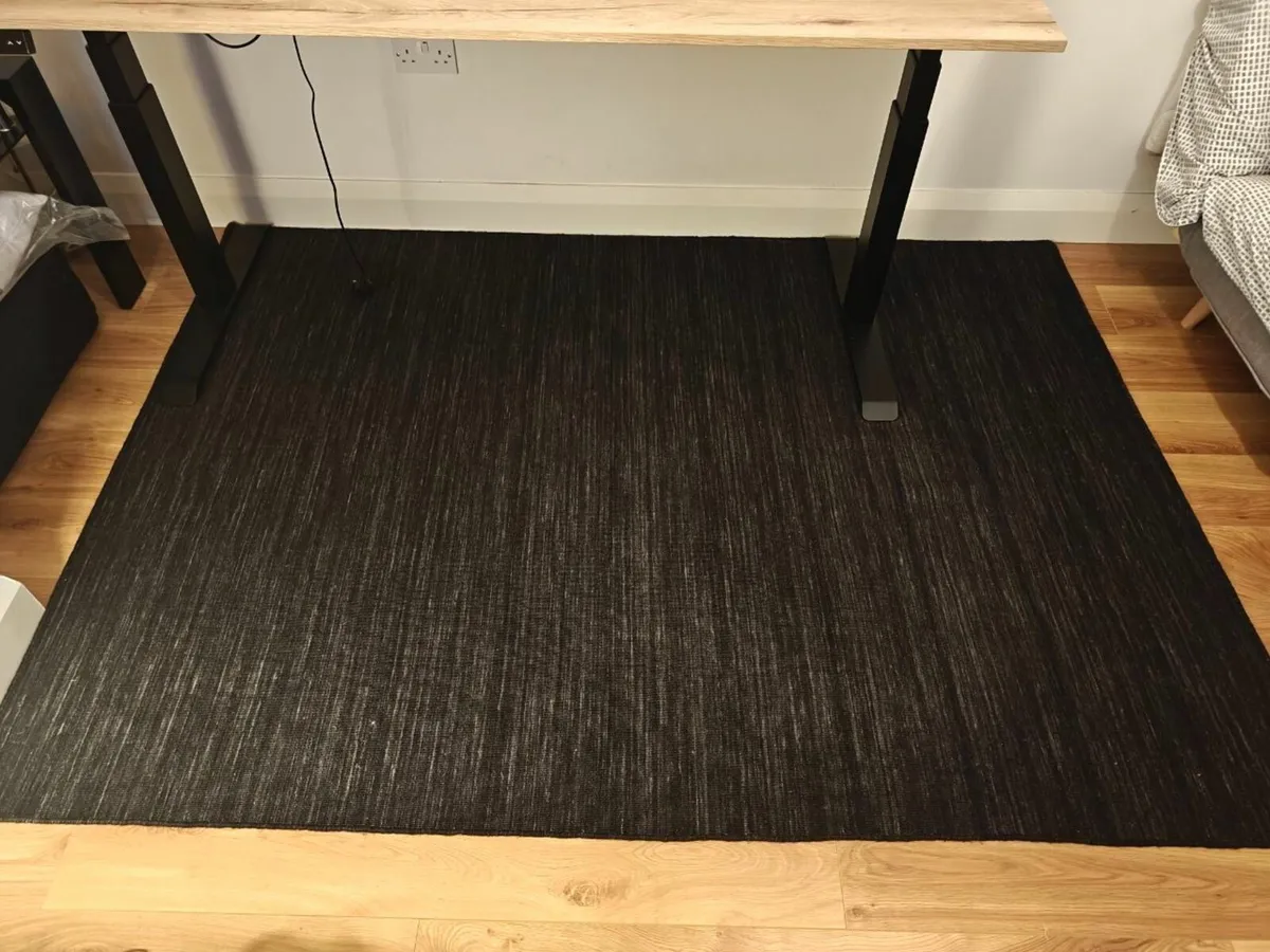 Kelim loom - Black Wool rug - Image 1