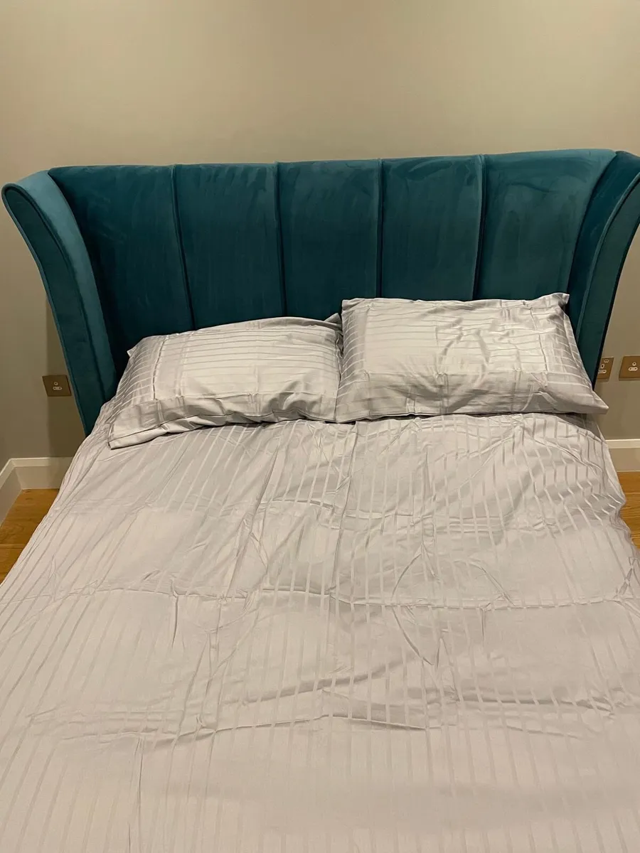 Turquoise double bed frame