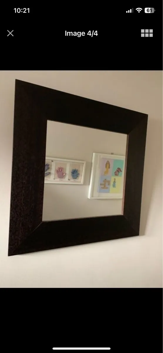 Square Wooden Mirror - Image 2