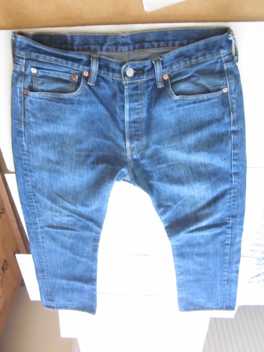 LEVI'S Mens 501 Straight Jeans W34 L30 Blue Cotton - Image 1