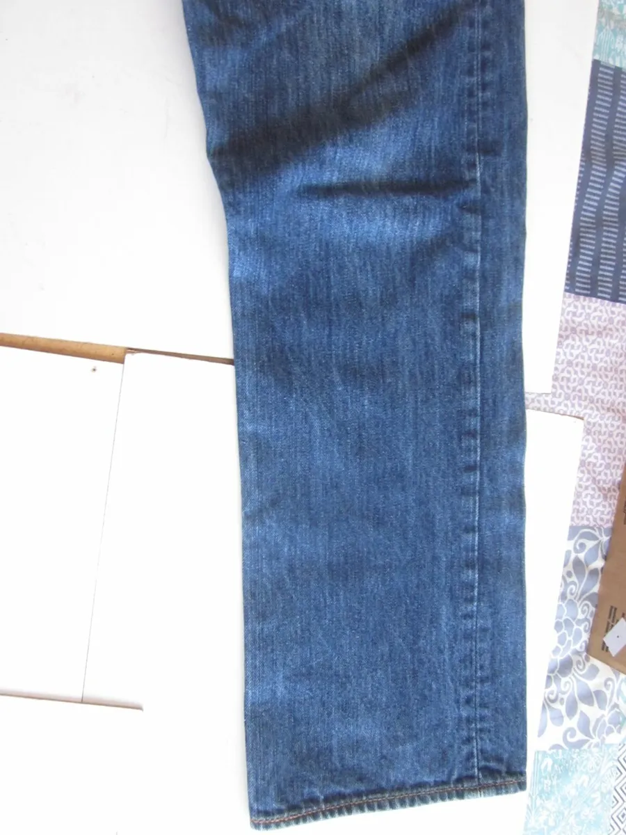 LEVI'S Mens 501 Straight Jeans W34 L30 Blue Cotton - Image 3
