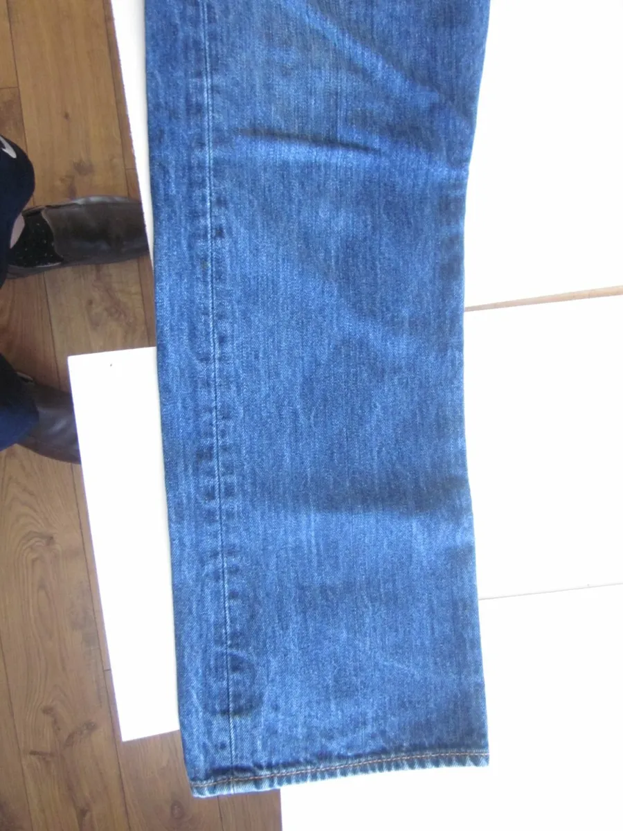 LEVI'S Mens 501 Straight Jeans W34 L30 Blue Cotton - Image 4