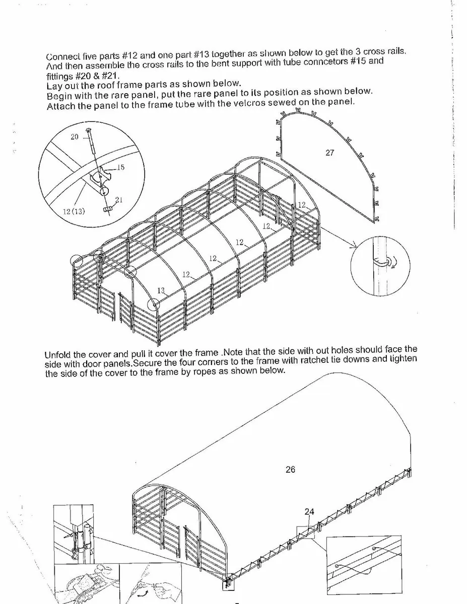 Extra Large Livestock Field Shelter 305gsm cover - Image 2