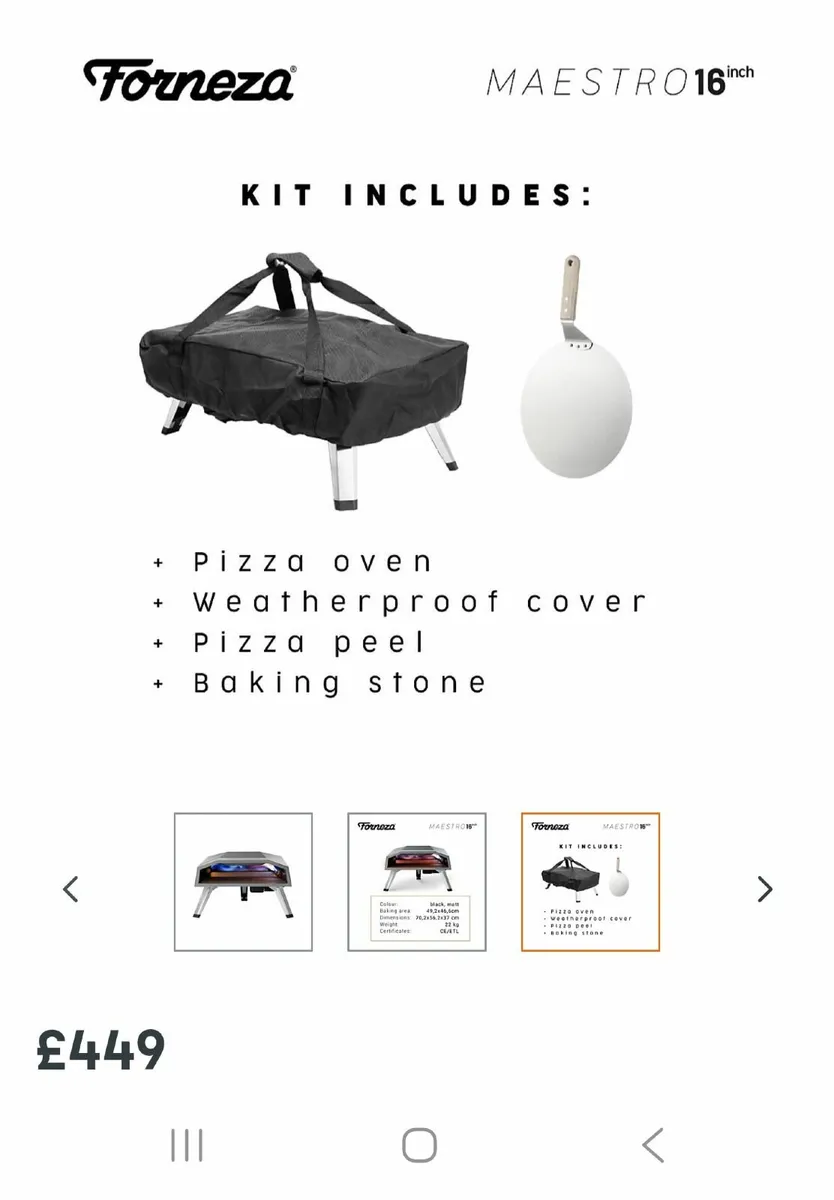 Forneza Maestro 16 Inch Gas Pizza Oven with Access - Image 1