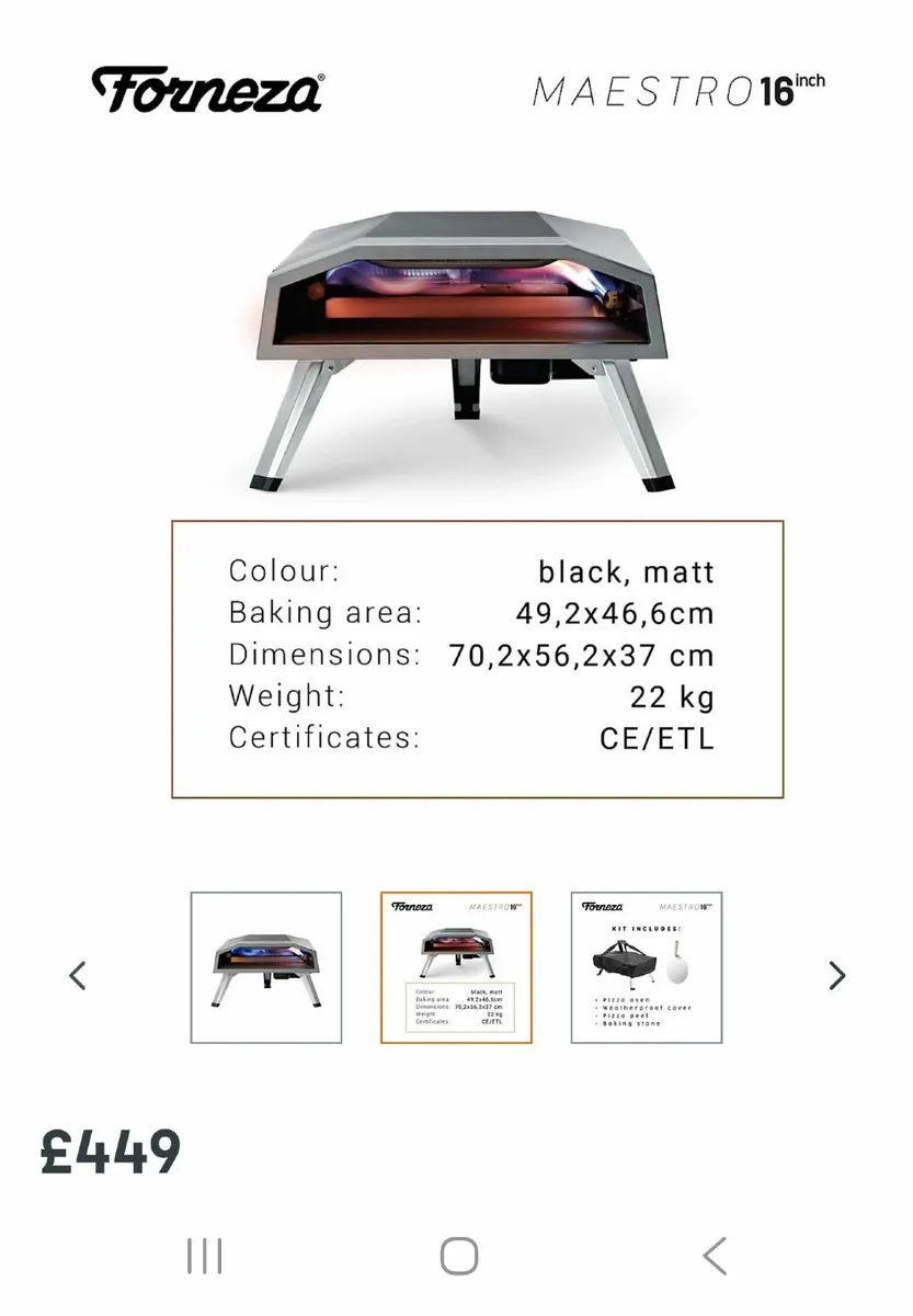 Forneza Maestro 16 Inch Gas Pizza Oven with Access - Image 2