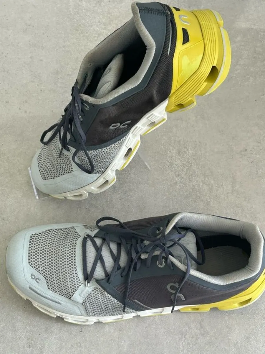 On Cloud Mens Cloudtec Running Athletic  Shoes Gray Green Lime Size 12.5 - Image 2