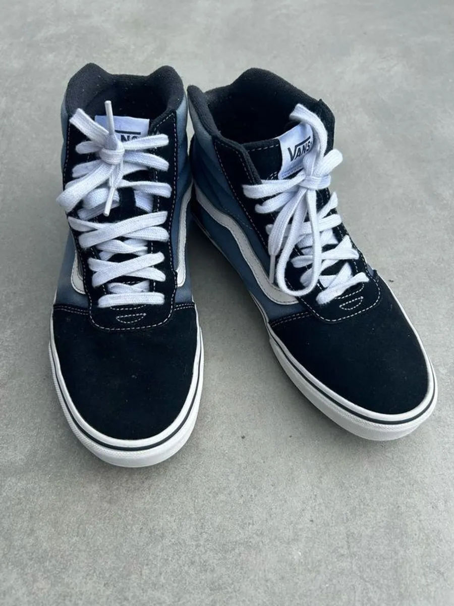 VANS Sk8-Hi High Top Black White Stripe Sneakers UK Size 7.5 (EUR 41.0) - Image 3
