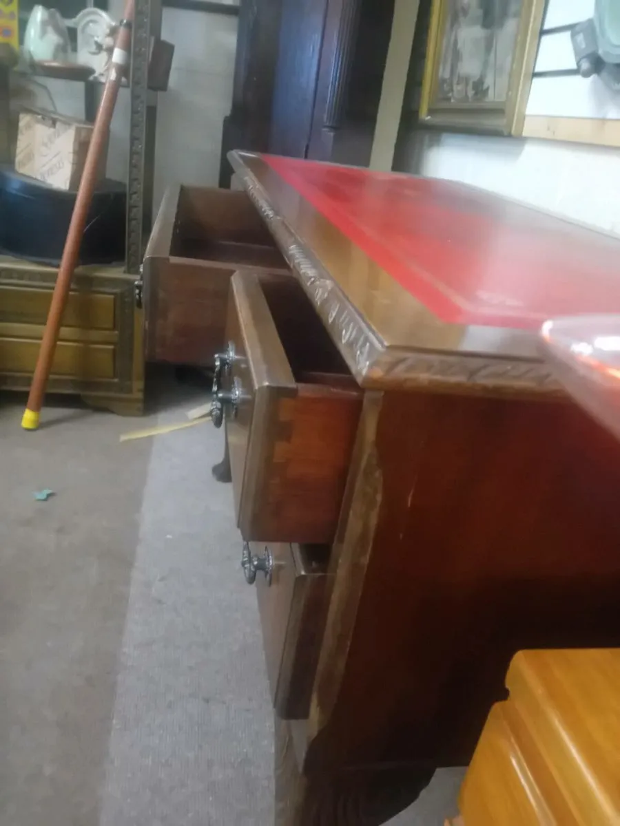 Decorative Leather Top Office Desk - Image 3