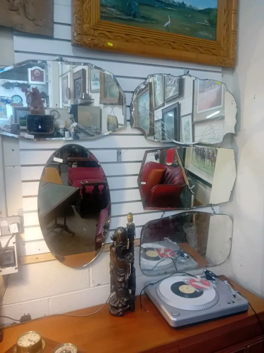 Selection Of Vintage Frameless Mirrors