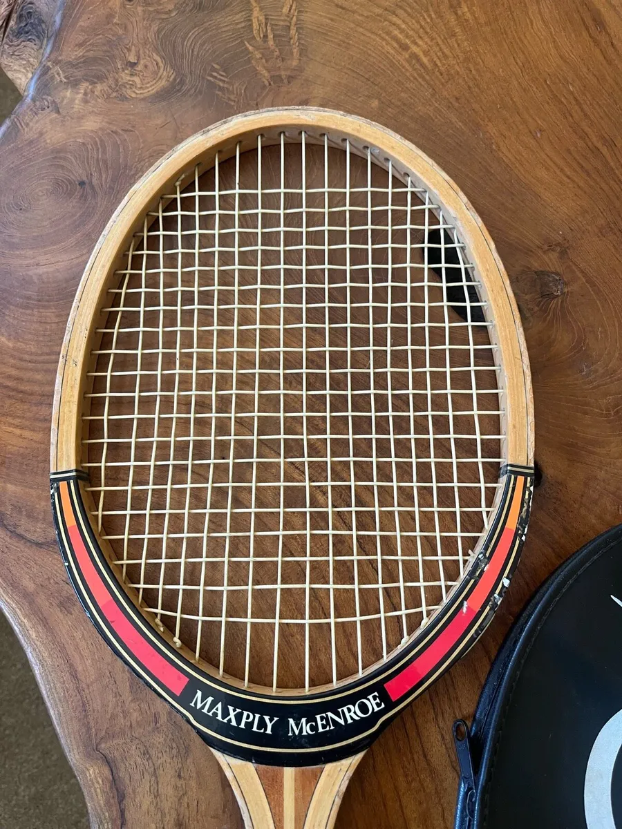 Vintage Dunlop Maxply McEnroe Tennis Racket - Image 4