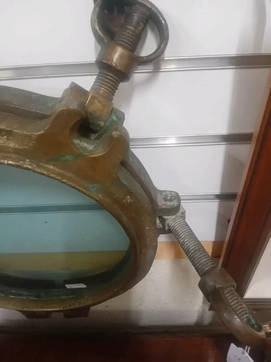 Antique Brass Ships Porthole Window - Image 4