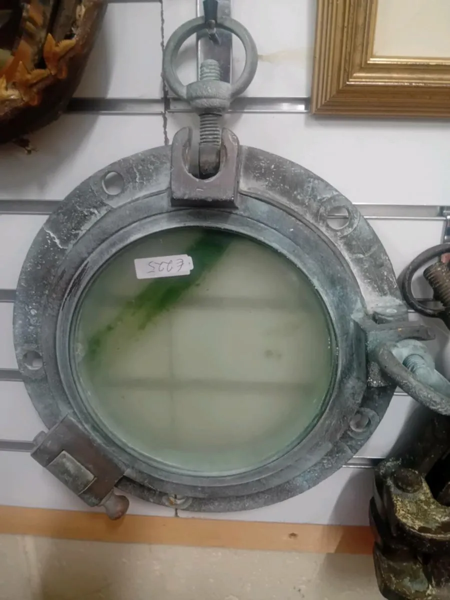 Antique Brass Ships Porthole Window - Image 1