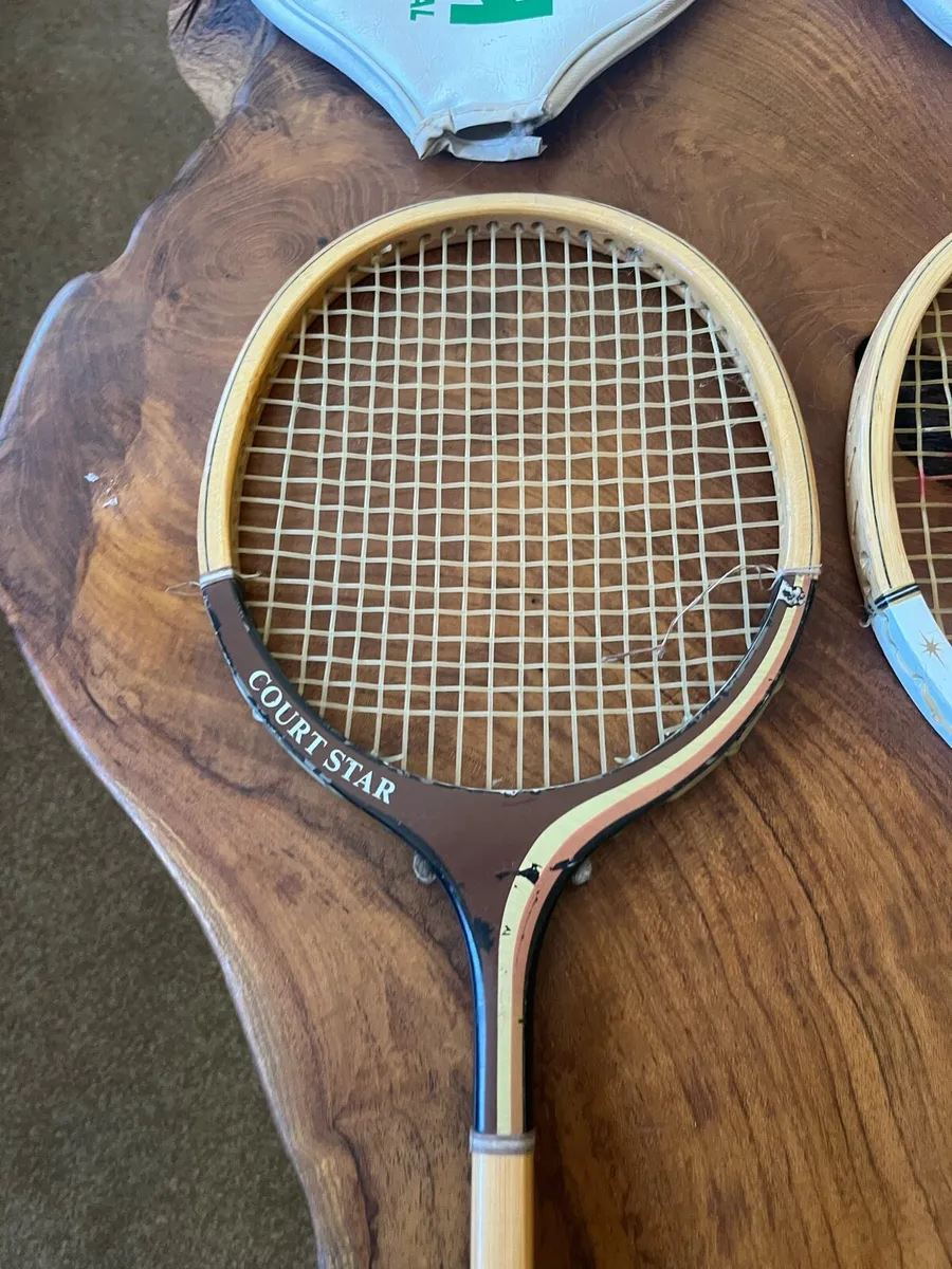 Vintage Pair of Dunlop Courstar Squash Rackets - Image 3
