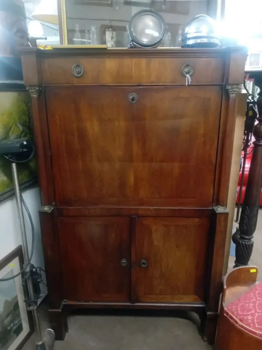 Victorian Era Drop Front Secretaire - Image 3