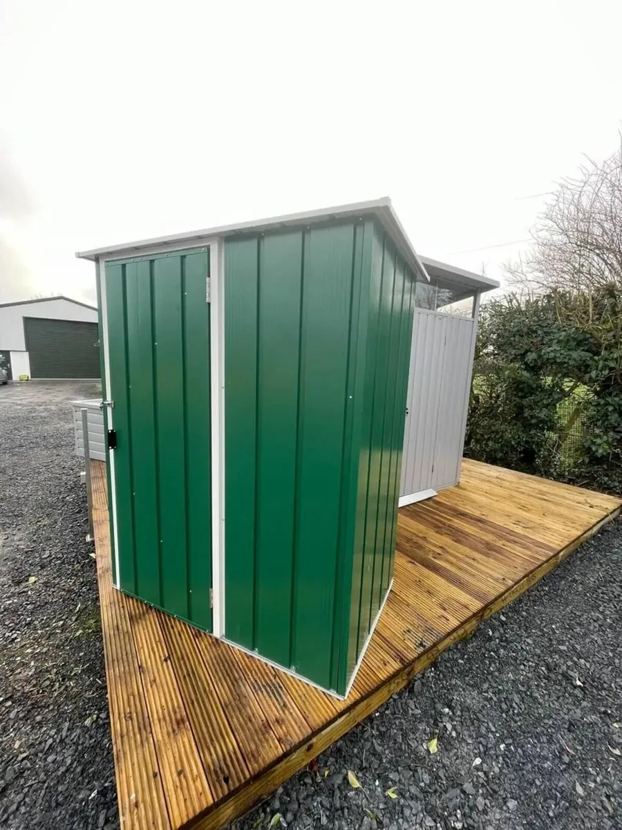 Easy-Store 5x3 Steel Garden Shed Green or Grey . - Image 1