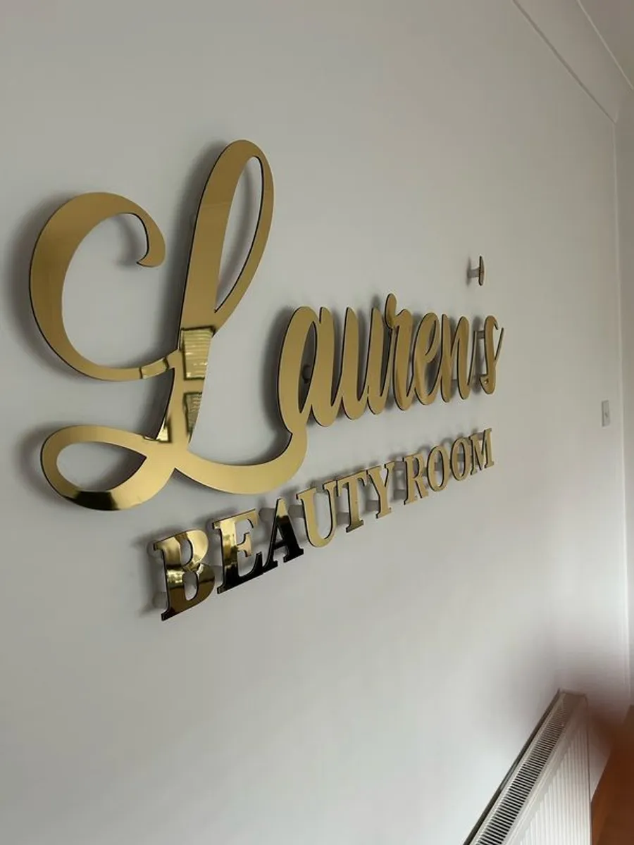 Gold Wall Sign - Image 2