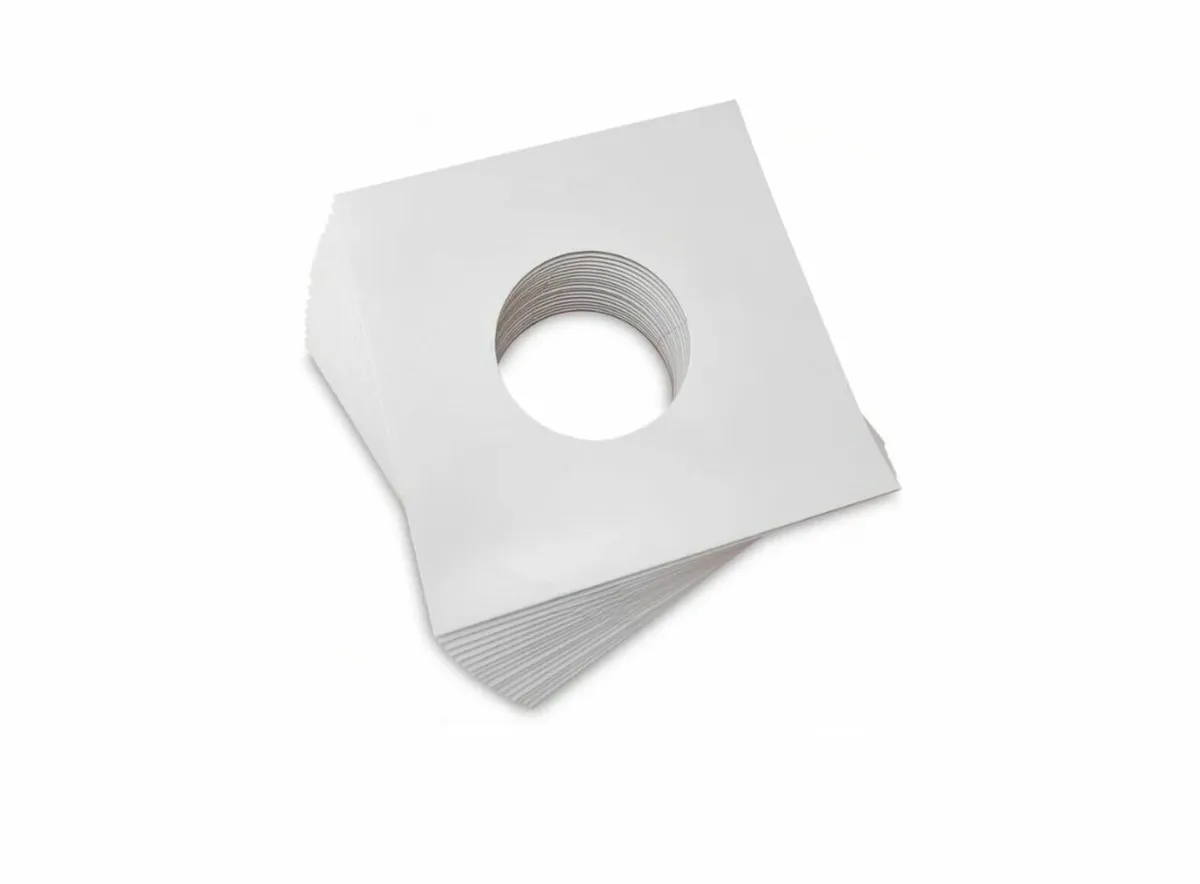 7" White Disco bags Replacement Thick Card Covers - Image 4