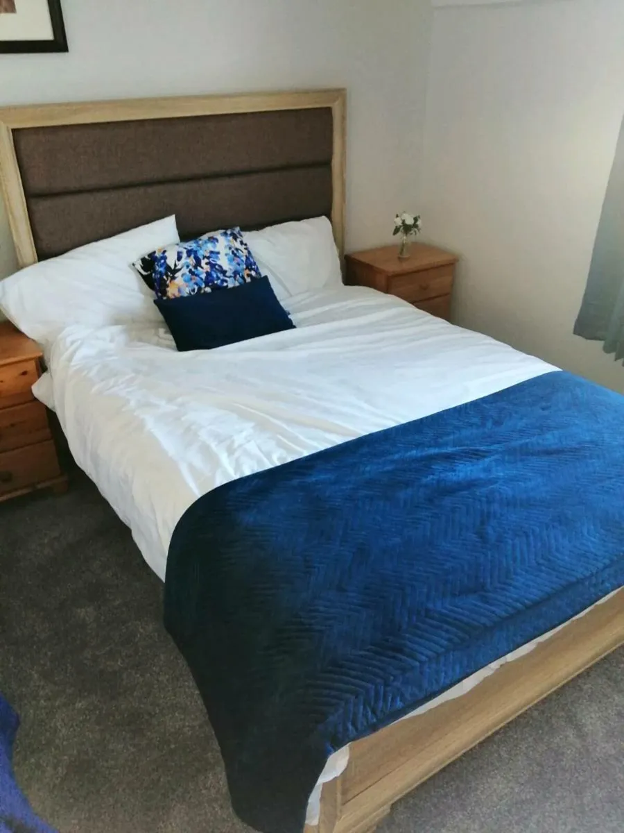 Double bed and mattress - Image 1