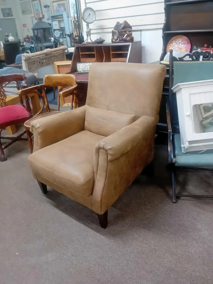 Quality Nu Buk Armchair - Image 2