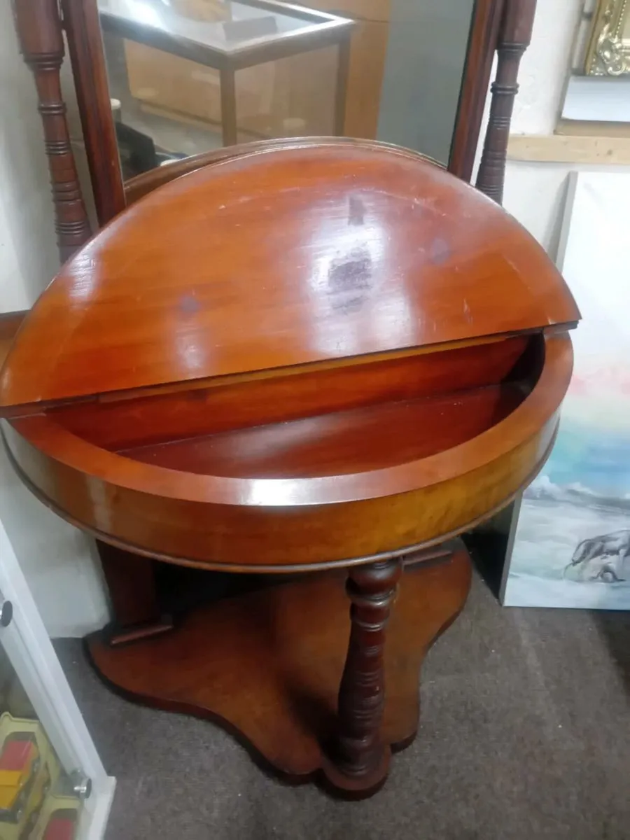 Victorian Mahogany Mirror Hall Tablr - Image 2