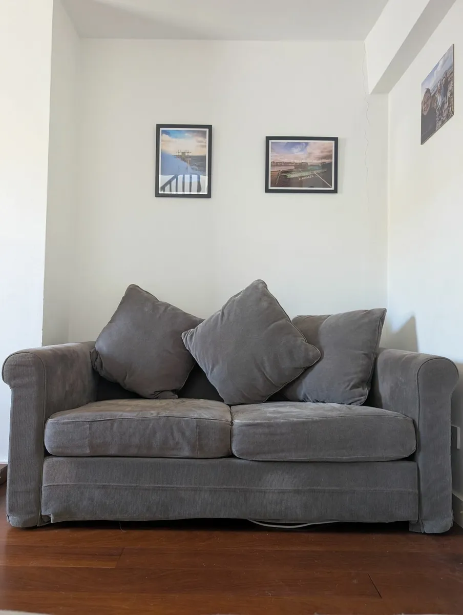 2 Seater Grey Couch - Image 1