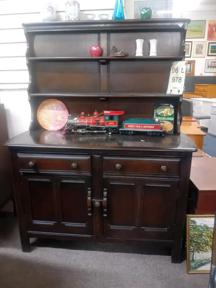 Original Ercol Dark Elm Dresser - Image 1