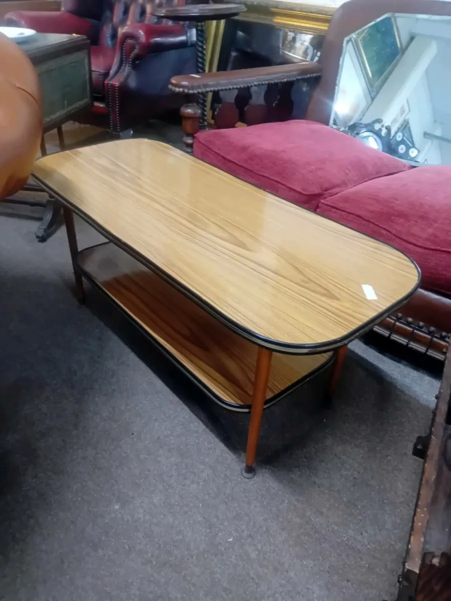 Mid Century Walnut Veneer Coffee Table - Image 2