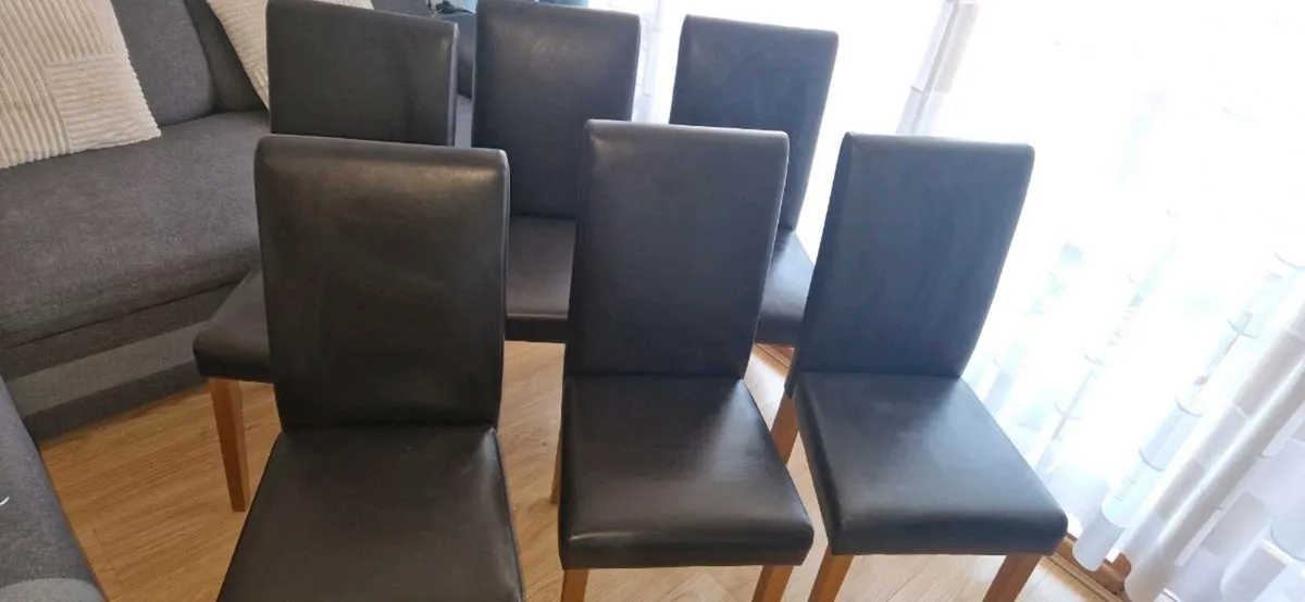 6 leather chairs - Image 4