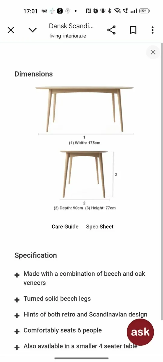 Kitchen table for sale - Image 2