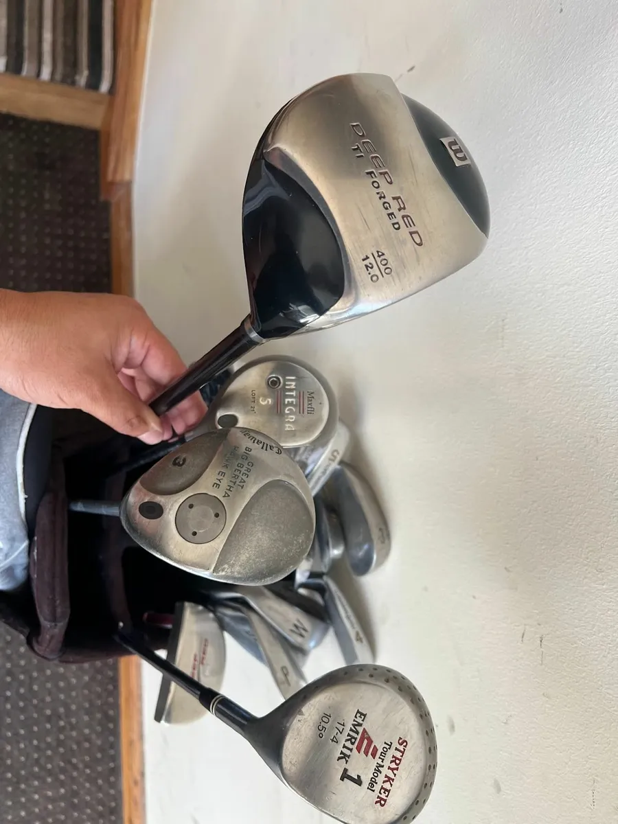 Full Kit Golf Club Nike Bag Clubs Irons + Balls & - Image 2