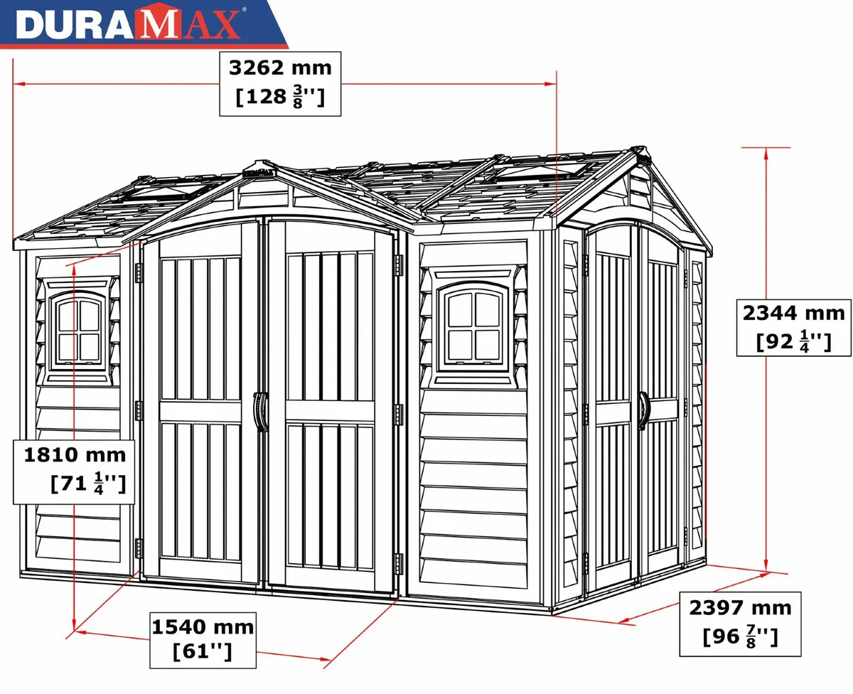 10.5×8 Apex Pro Plus Vinyl Shed Super Tough Sheds! - Image 4