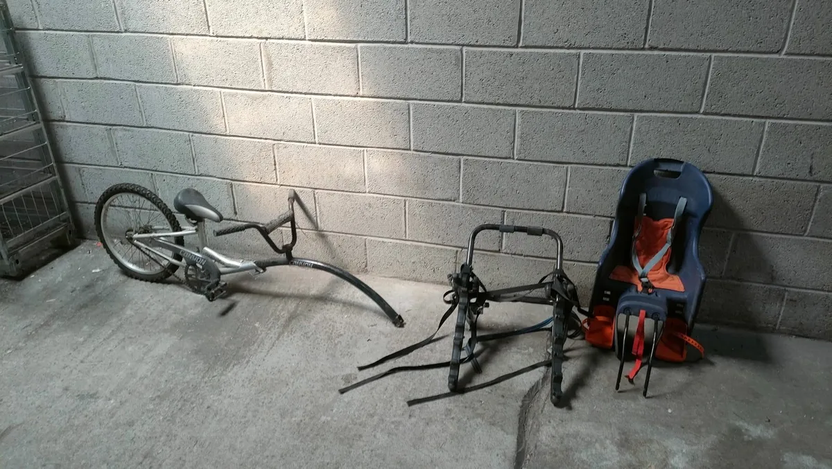Bike Trainer, Bike rack & baby seat