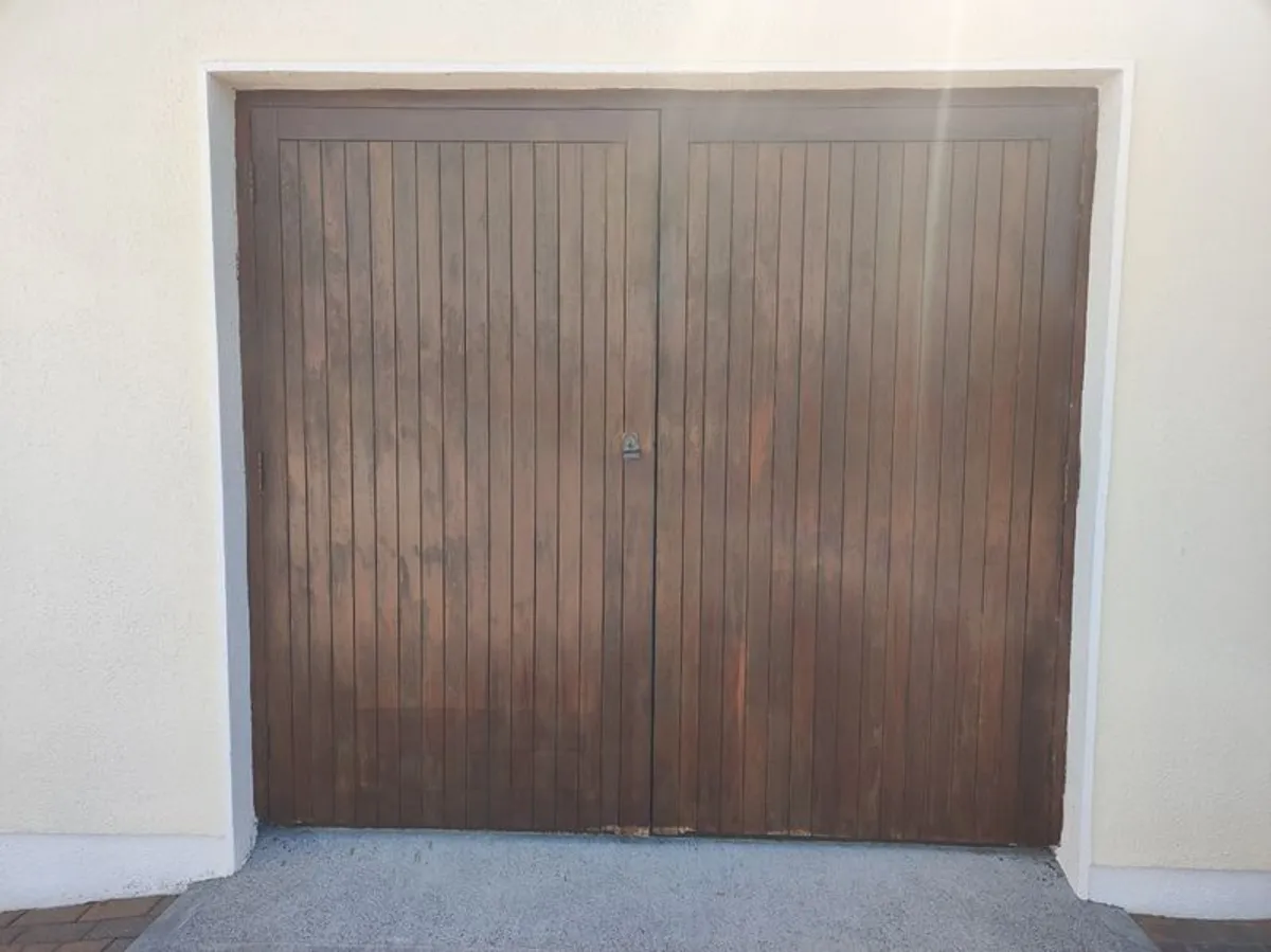 Solid timber garage doors