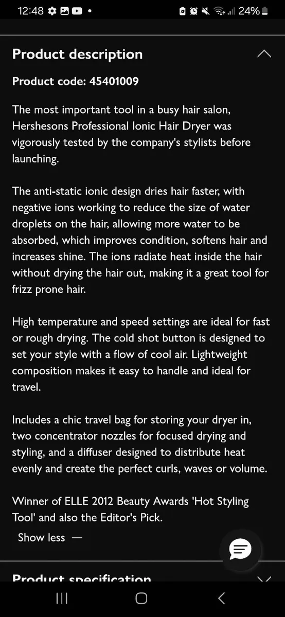 Ionic Hair dryer - Image 1
