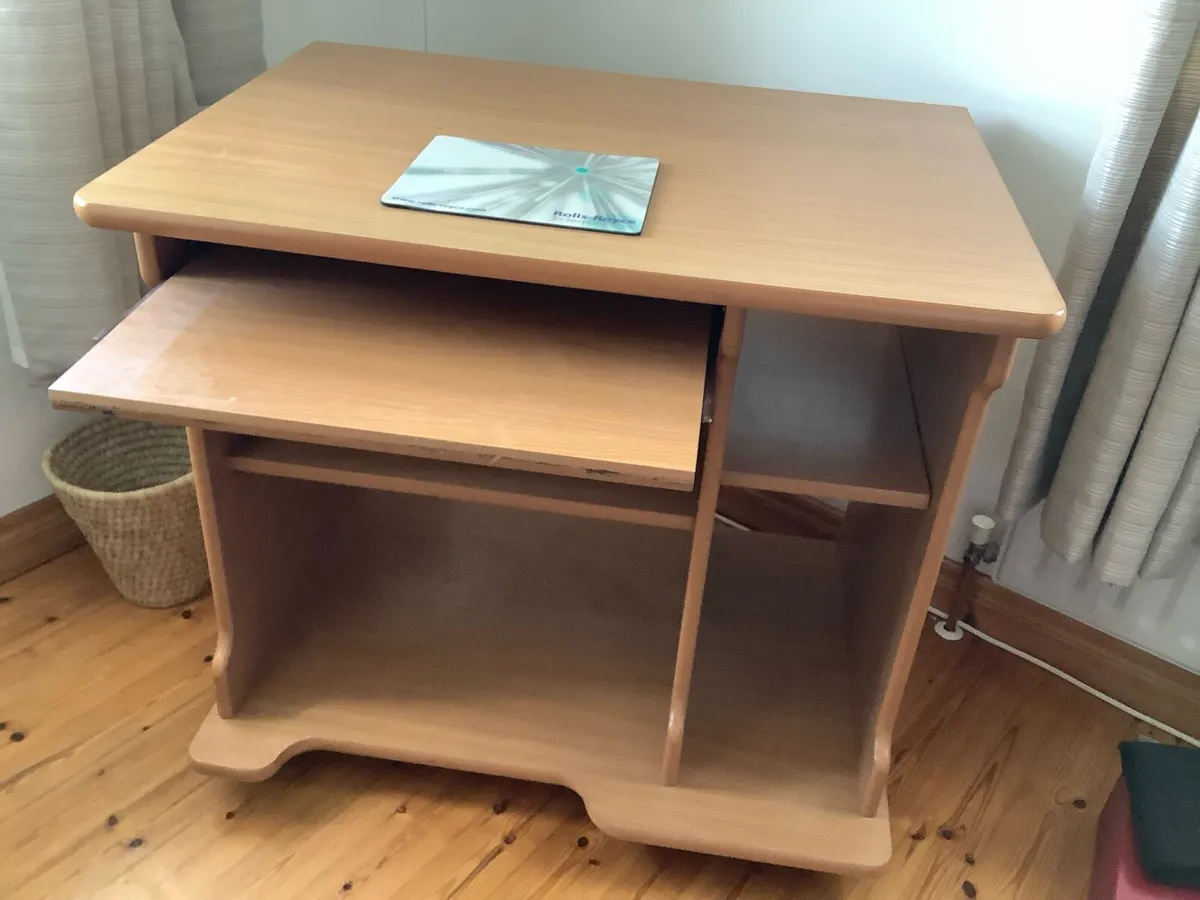 Two Book Shelves, Wine Rack, Study Table & Chair. - Image 3