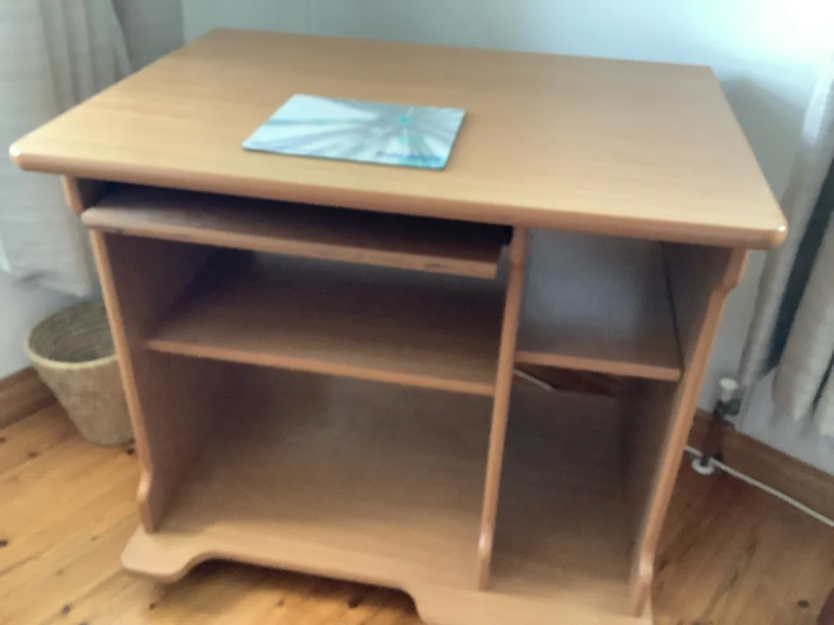 Two Book Shelves, Wine Rack, Study Table & Chair. - Image 4