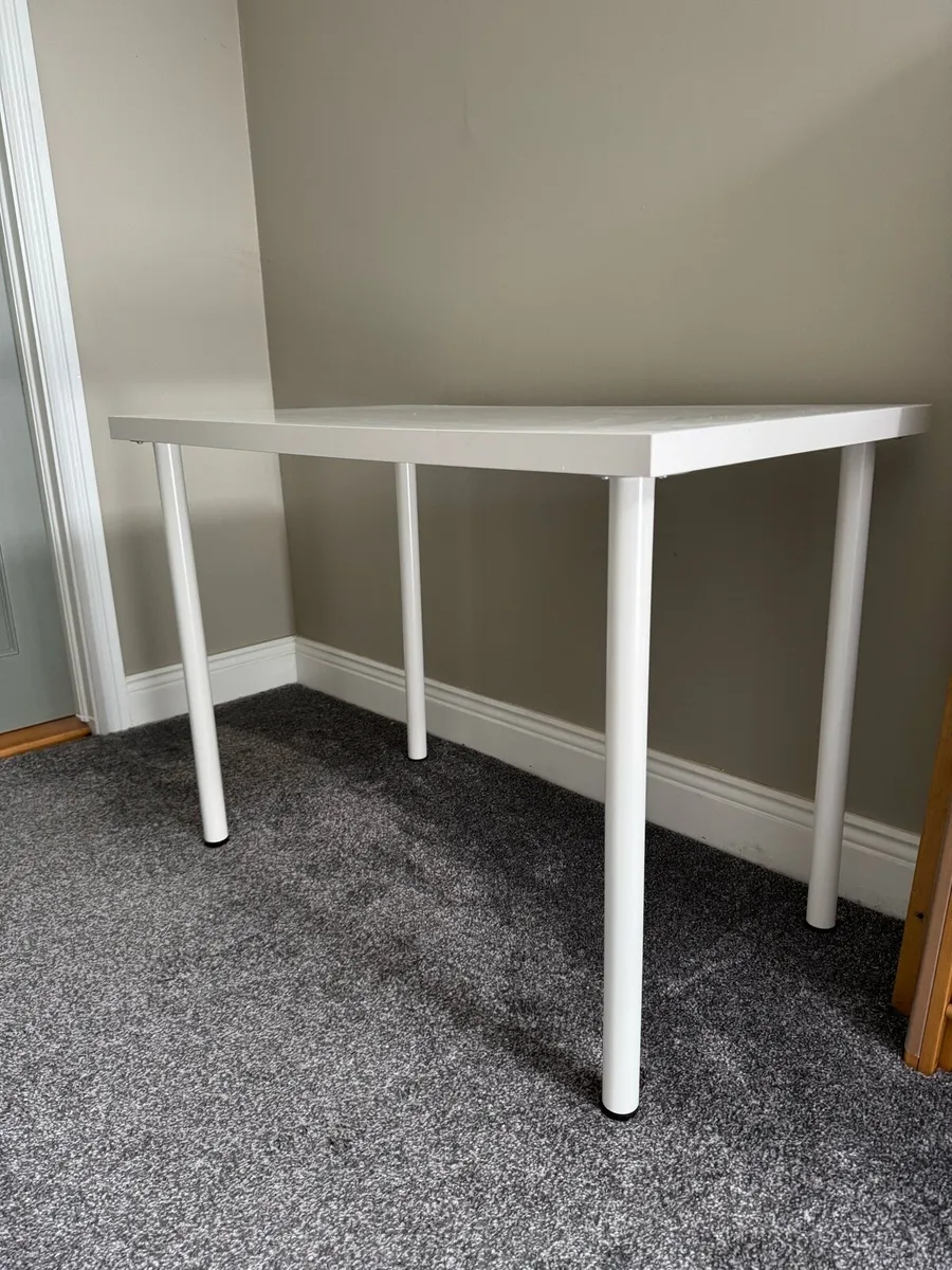 White IKEA desk - Image 1