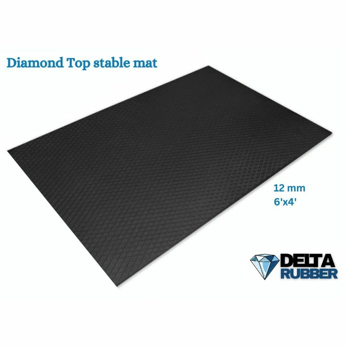 Anti-Slip Diamond Pattern Mat – 6x4ft, 12mm - Image 1