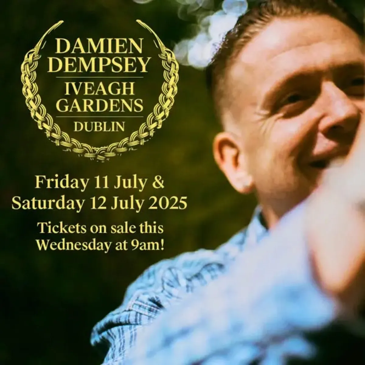 Damien Dempsey Ticket Iveagh Gardens 11th July