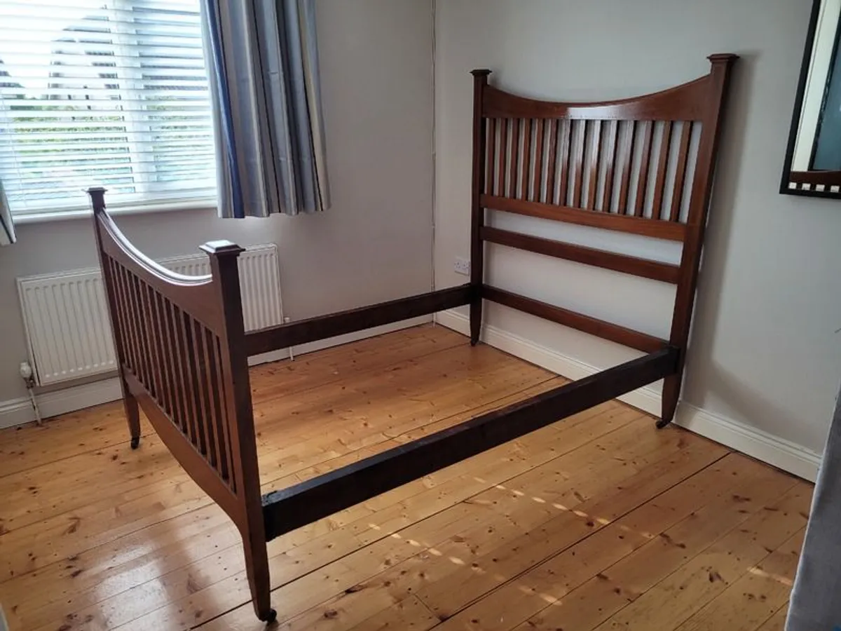Antique Mahogony Double Bed - Image 1