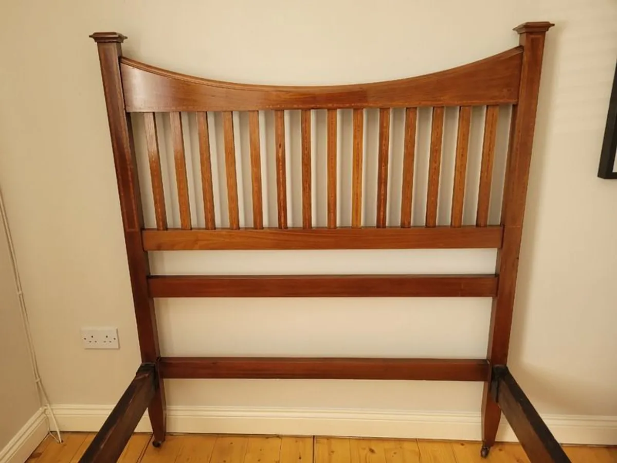 Antique Mahogony Double Bed - Image 2