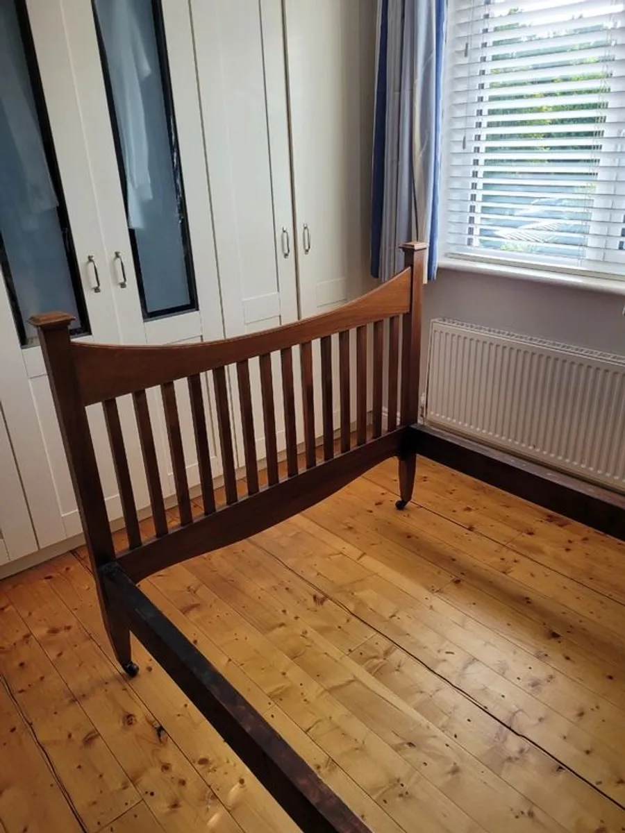 Antique Mahogony Double Bed - Image 4