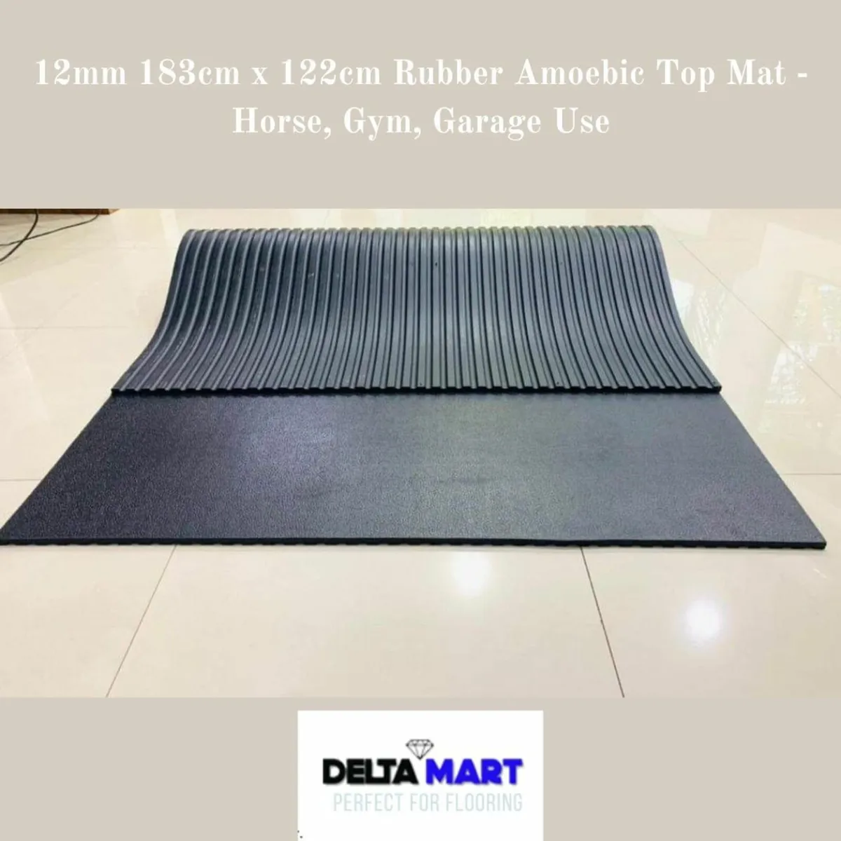 Non-Slip 12mm Amebic Rubber Mat – 6x4ft - Image 1