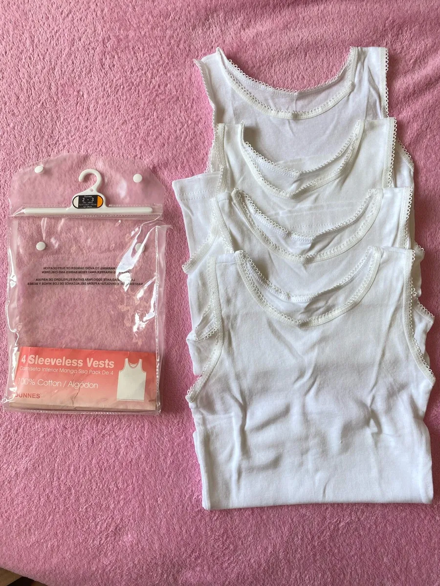 4 Pack of Sleeveless Vests - Image 1