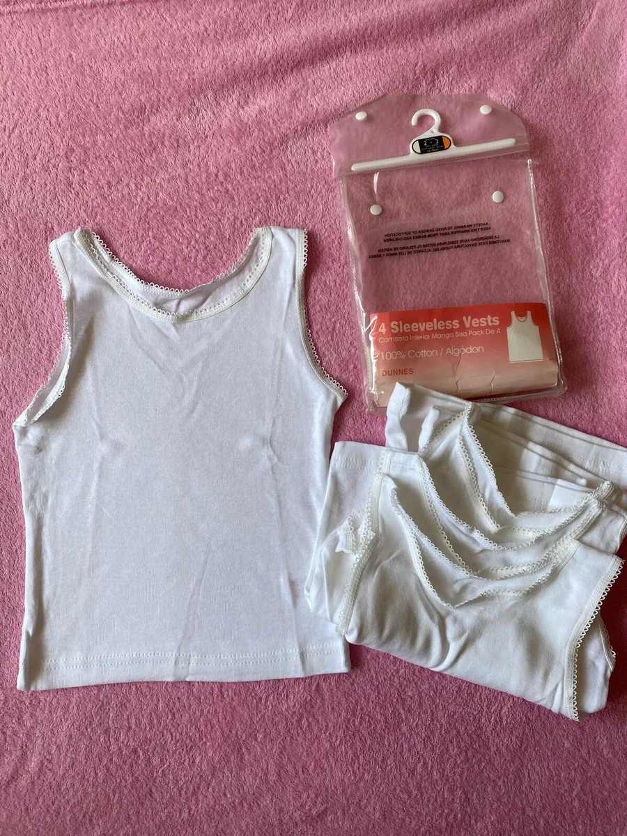 4 Pack of Sleeveless Vests - Image 2