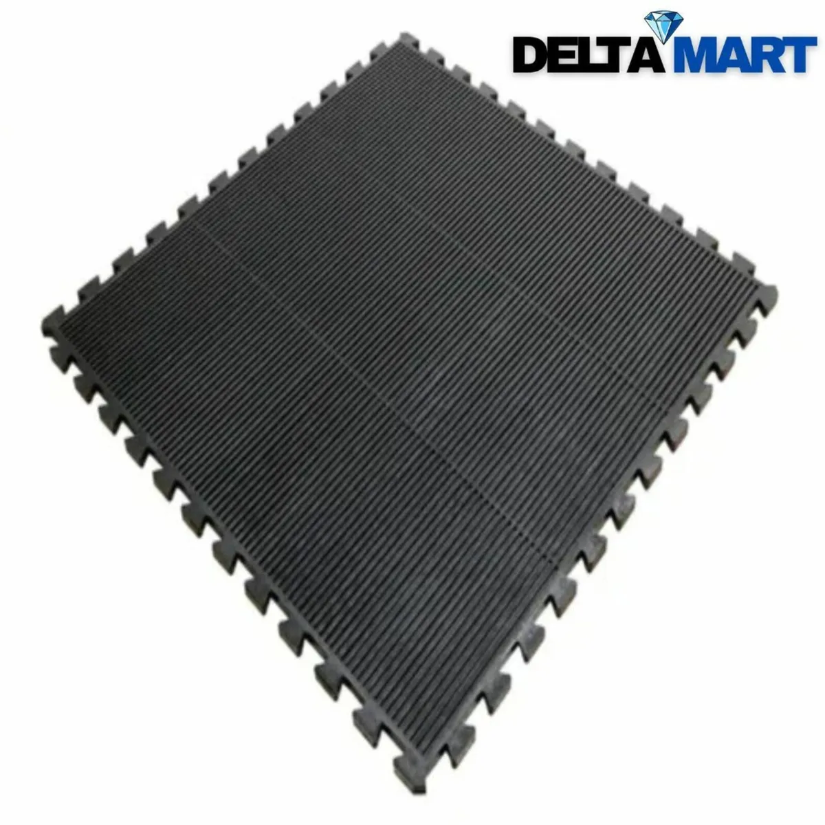 1x1m Rubber Gym/Stable Mat – Interlocking Edges - Image 2