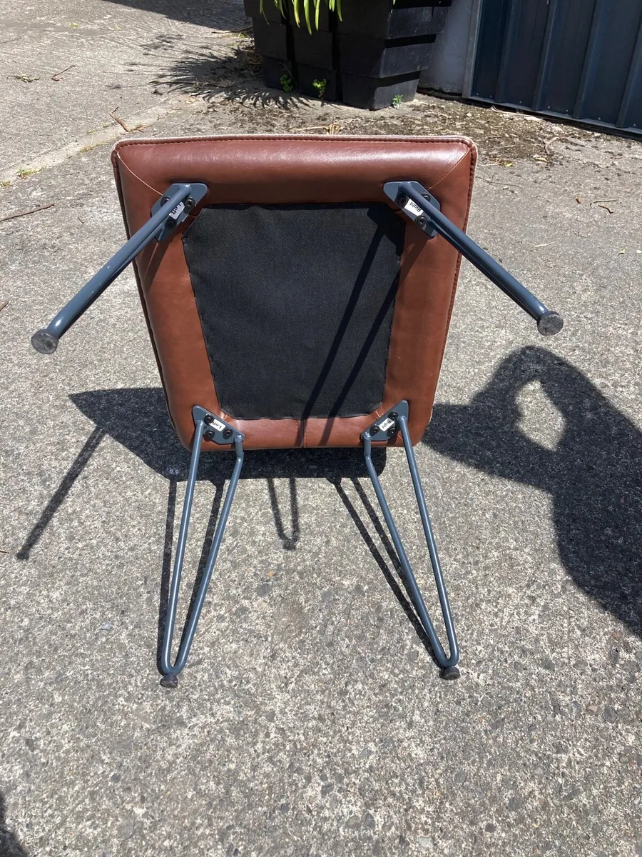 Ez Living brown leather chairs - Image 2