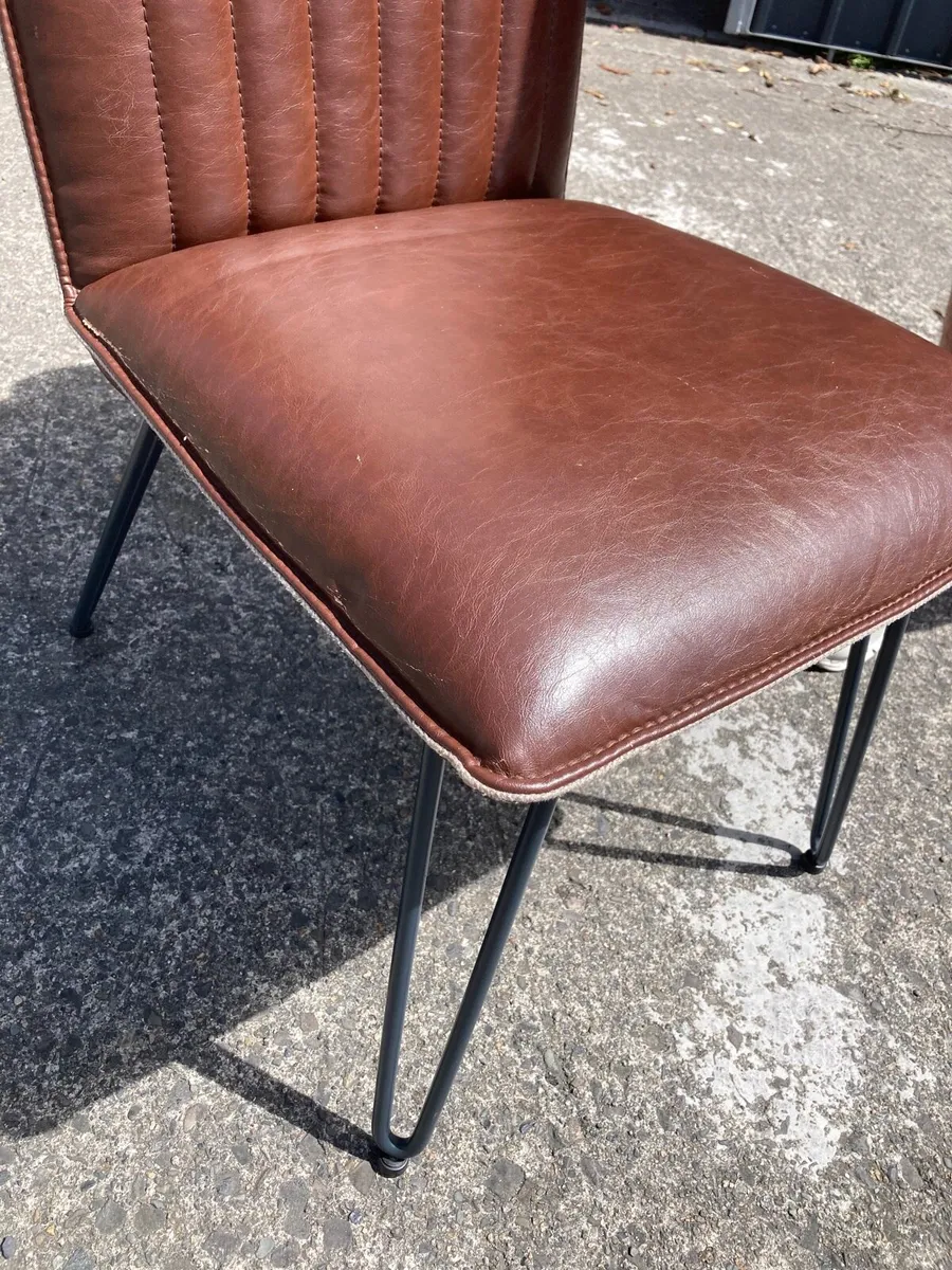 Ez Living brown leather chairs - Image 4